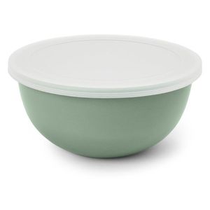 Smaltovaná misa s vekom na servírovanie a prípravu pokrmov vyobraziť