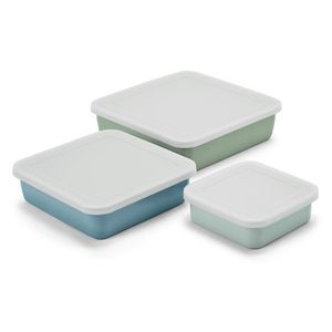 Smaltované zapekacie misy s vekom, 3 ks vyobraziť