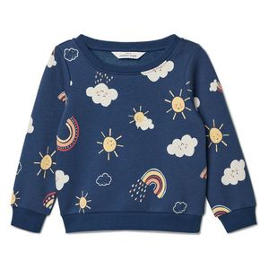 Detská mikina s počesanou vnútornou stranou, tmavomodrá vyobraziť