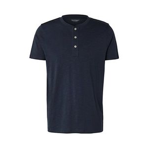 Henley tričko s krátkymi rukávmi, námornícke modré vyobraziť