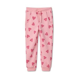 Detské džogingové nohavice, svetloružové so svetloružovým pružným okrajom vyobraziť