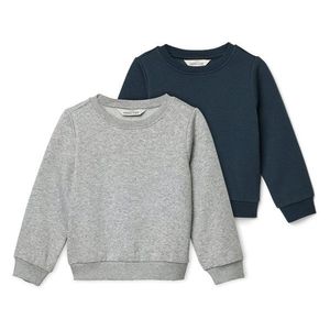 Detské mikiny s počesanou vnútornou stranou, 2 ks, modré vyobraziť
