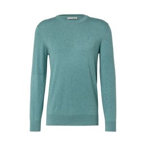 Pulóver s okrúhlym výstrihom, akvamarínový s melírom vyobraziť