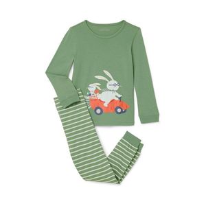 Detské pyžamo, zelené vyobraziť