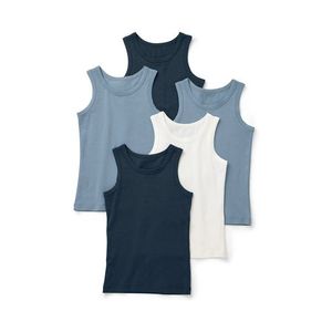 Detské tielka, 5 ks, modré vyobraziť