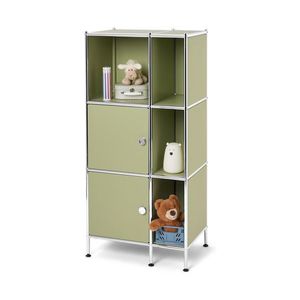 Kovový regál »CN3 Kids« s 2 dvierkami, pistáciový vyobraziť