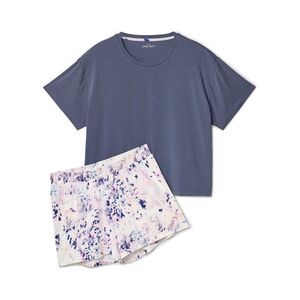 Krátka pyžamová súprava, dymovomodrá vyobraziť