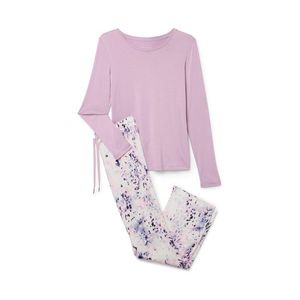 Pyžamo s tkanými nohavicami, ružové vyobraziť