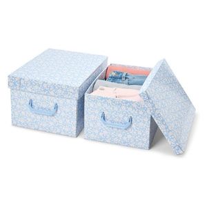 Úložné škatule s vekom, 2 ks vyobraziť