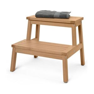 Nášľapný stolček z masívneho dreva vyobraziť