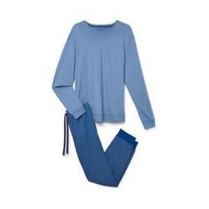 Pyžamové nohavice, modré s celoplošnou potlačou vyobraziť