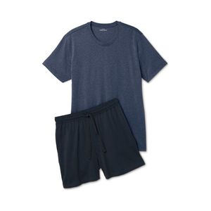 Krátka pyžamová súprava, modrá/námornícka modrá vyobraziť