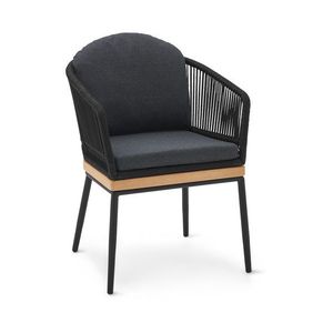 Záhradná stolička s textilným výpletom vyobraziť