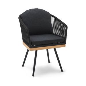 Otočná záhradná stolička s textilným výpletom vyobraziť