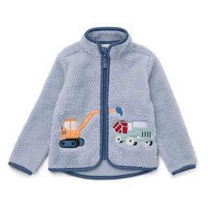 Detská plyšová mikina, s celoplošnou aplikáciou s motívom bagra vyobraziť