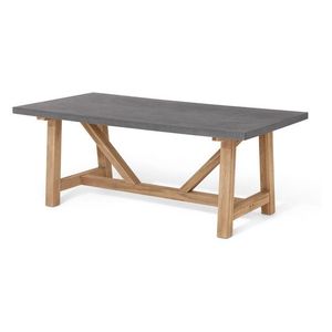 Jedálenský stôl so stolovou doskou z polycementu vyobraziť