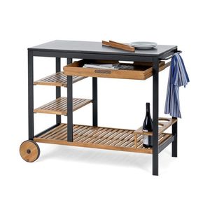 Grilovací vozík s polycementovou pracovnou plochou vyobraziť