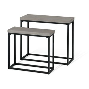 Záhradné konzolové stolíky so stolovou doskou z polycementu, 2 ks vyobraziť