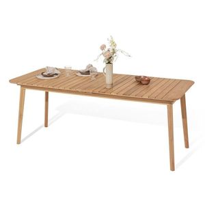 Dvojito rozkladací jedálenský stôl z tíkového dreva vyobraziť