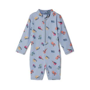 Detský overal s UV ochranným faktorom 50+, bager vyobraziť