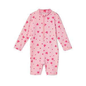 Detský overal s UV ochranným faktorom 50+, srdiečka vyobraziť