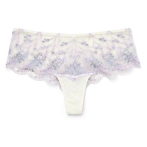 Nohavičky s výšivkou, krémové vyobraziť