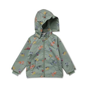 Detská bunda do dažďa, bager vyobraziť