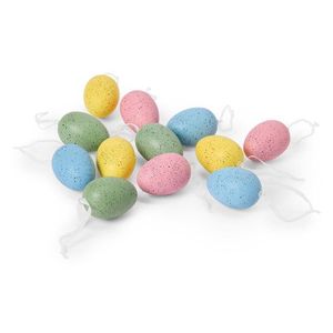 Prívesky v tvare veľkonočného vajca, 12 ks, škvrny vyobraziť