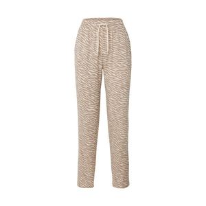 Teplákové nohavice, béžovobiele vyobraziť