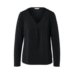 Blúzkové tričko zo zmesi modalu, čierne vyobraziť