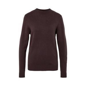 Pletený pulóver so stojačikom, tmavohnedý vyobraziť