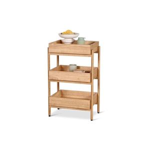 Stojanový regál z masívneho dreva s 3 priehradkami vyobraziť