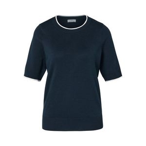 Pulóver z jemného úpletu, tmavomodrý vyobraziť