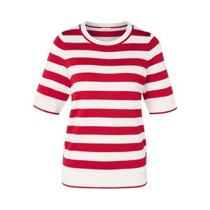 Pulóver z jemného úpletu, červeno-biele prúžky vyobraziť