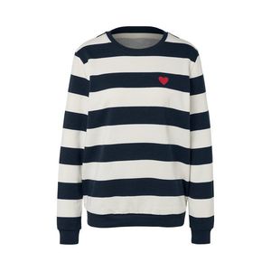 Mikina, prúžkovaná v kombinácii tmavomodrej a bielej vyobraziť