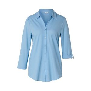 Džersejová piqué blúzka, tmavomodrá vyobraziť