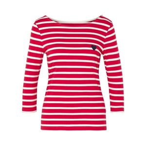 Tričko s trojštvrťovými rukávmi, červené prúžky vyobraziť