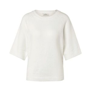 Pletený pulóver, krémový vyobraziť