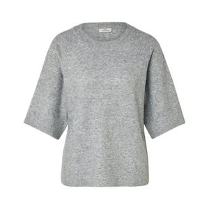 Pletený pulóver, sivý vyobraziť