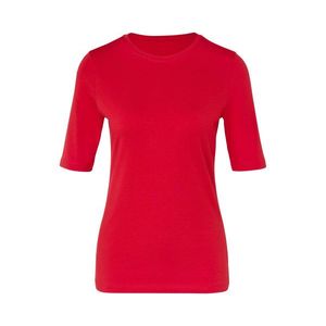 Jednoduché tričko s polodlhým rukávom, červené vyobraziť
