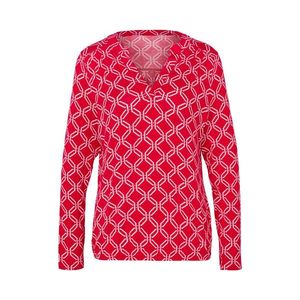 Blúzkové tričko s potlačou, červené a biele vyobraziť