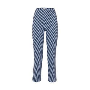 Strečové nohavice, modro-biela celoplošná potlač vyobraziť