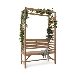 Záhradná lavička s pergolou vyobraziť