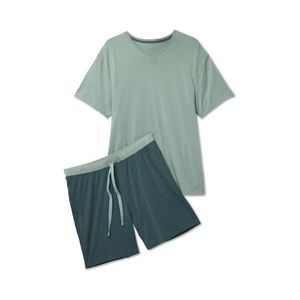 Pyžamová súprava so šortkami, petrolejová/šalviová vyobraziť