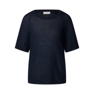 Tričko z jemného úpletu, tmavomodré vyobraziť