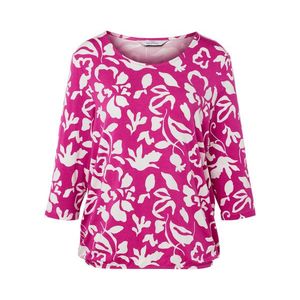 Blúzkové tričko s potlačou, ružovo-biela celoplošná potlač vyobraziť