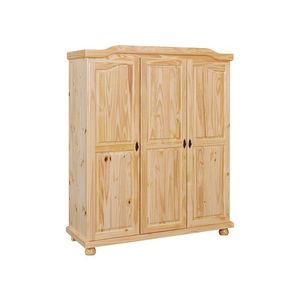 Inter Link Rustikálna šatníková skriňa (3 dvere, prírodná) vyobraziť