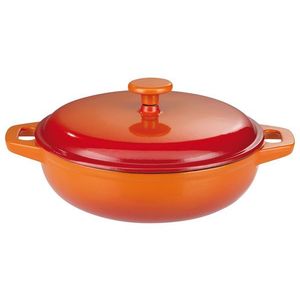GSW Liatinový hrniec na dusenie/pekáč/tajin (hrniec na dusenie, oranžová, 30 cm) vyobraziť