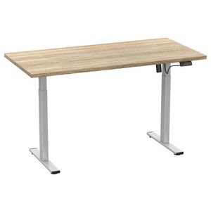 VCM Výškovo nastaviteľný písací stôl E-Lona (dub sonoma/strieborná, 140 x 50 cm) vyobraziť