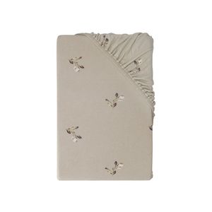 LIVARNO home Napínacia džersejová plachta, 90 – 100 x 200 cm (kvety/béžová) vyobraziť